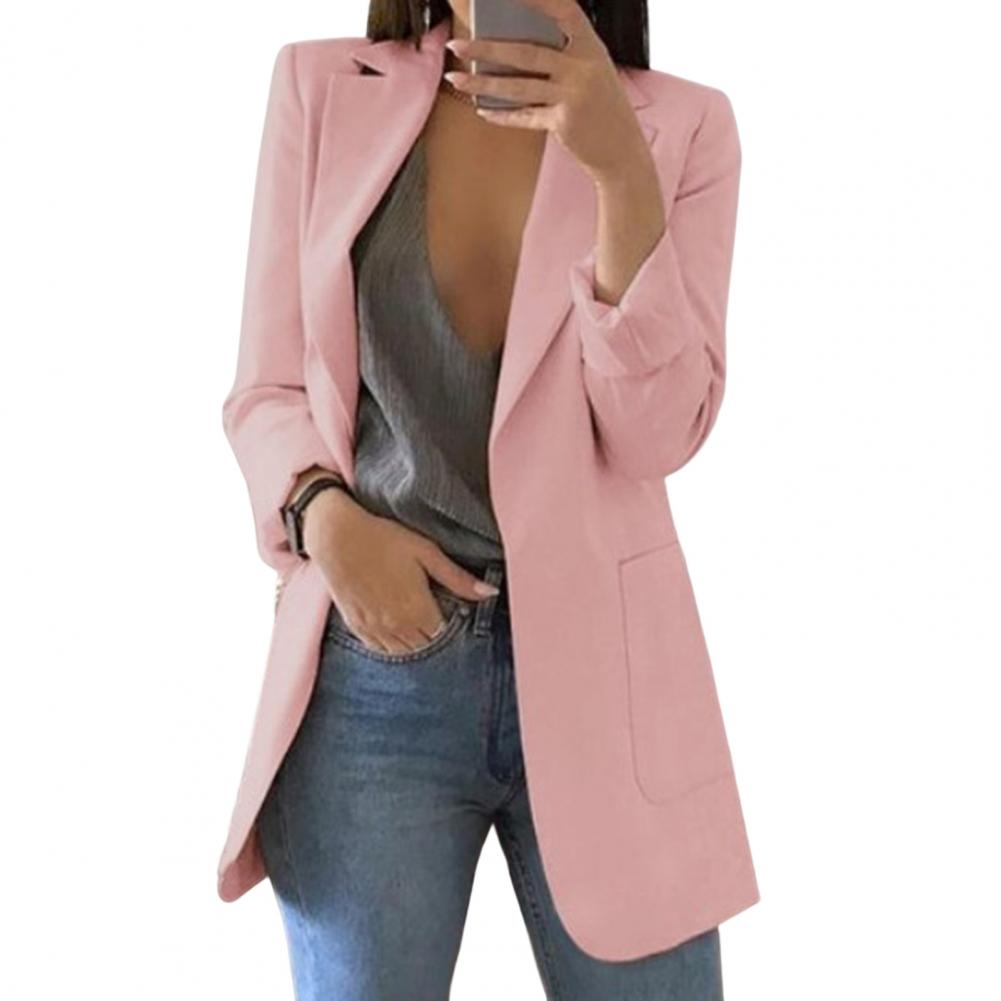Eleganter Damen-Wollblazer mit langem Schnitt