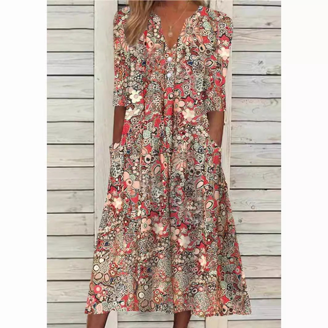 Elegantes Sommerkleid: Klassischer Stil & Komfort