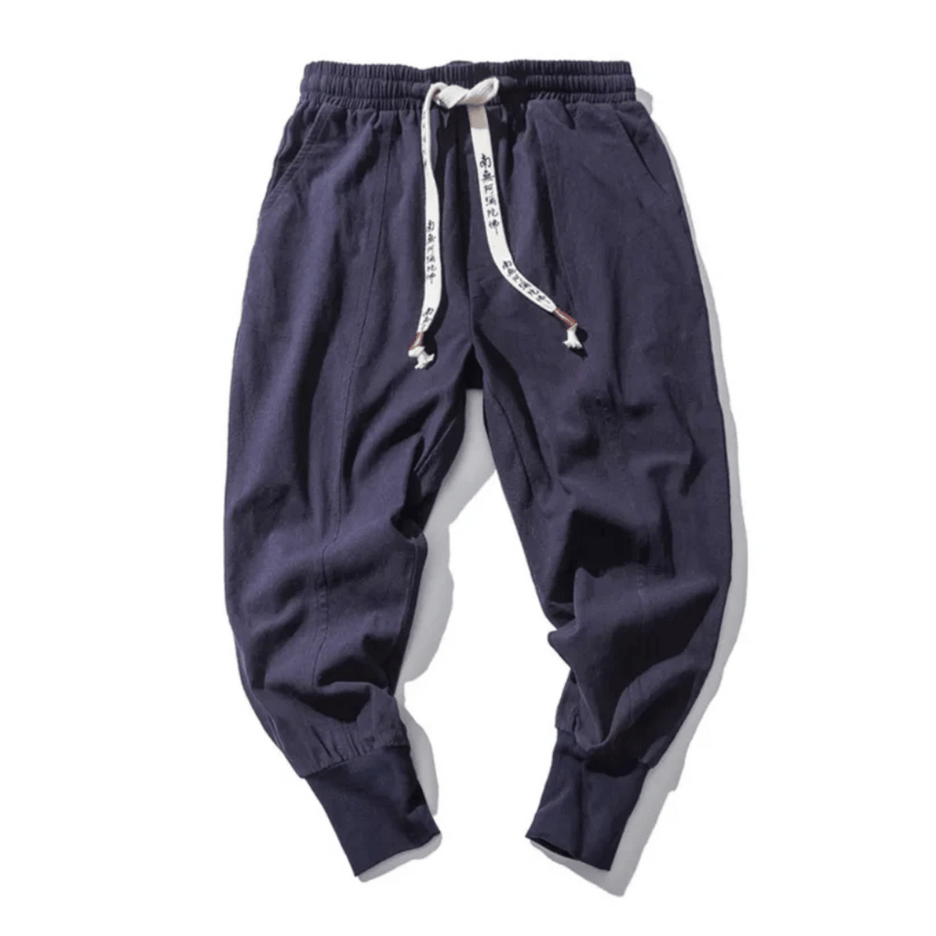 WW Kezno Japanische Baumwollhose: Weite, bequeme Hose im japanischen Stil