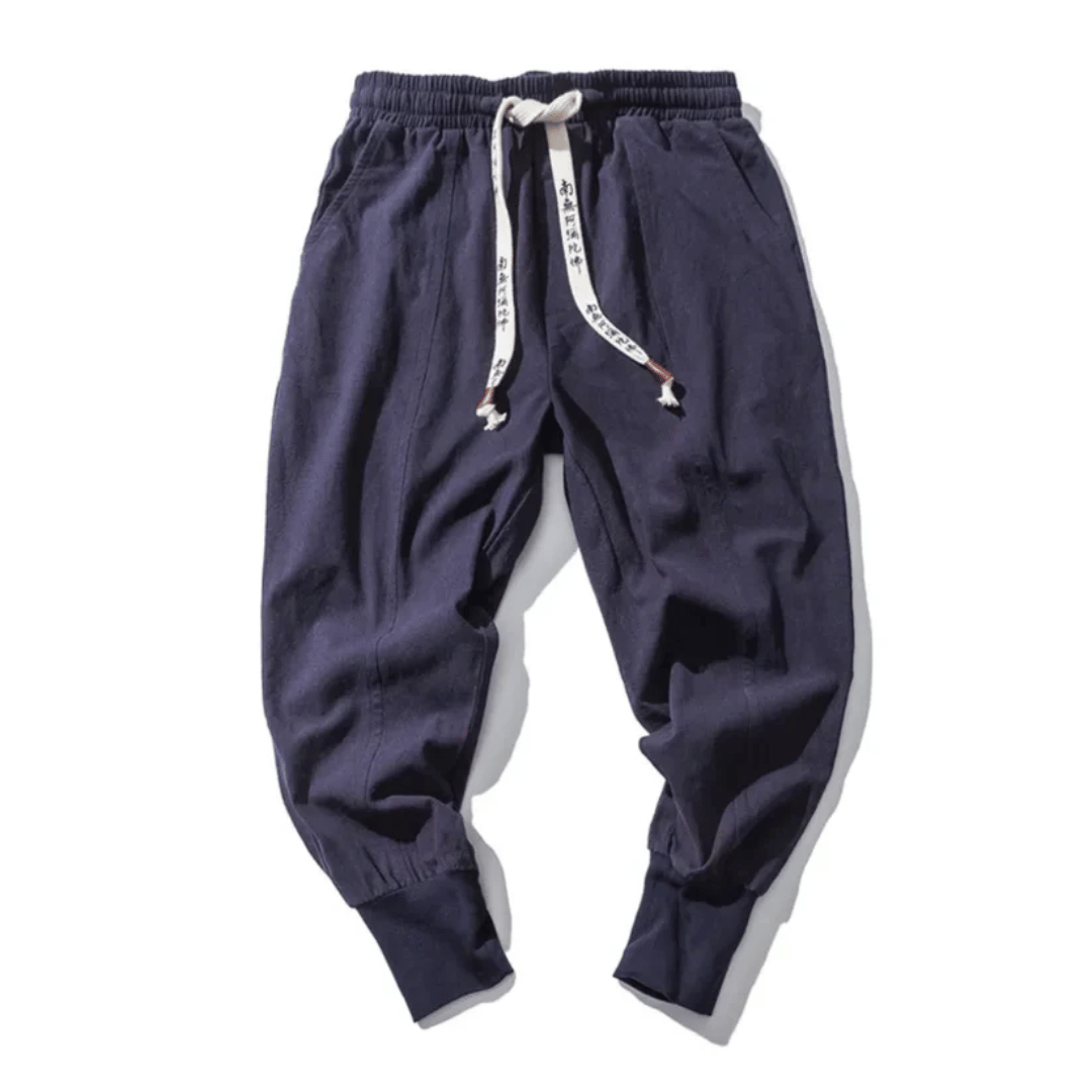WW Kezno Japanische Baumwollhose: Weite, bequeme Hose im japanischen Stil
