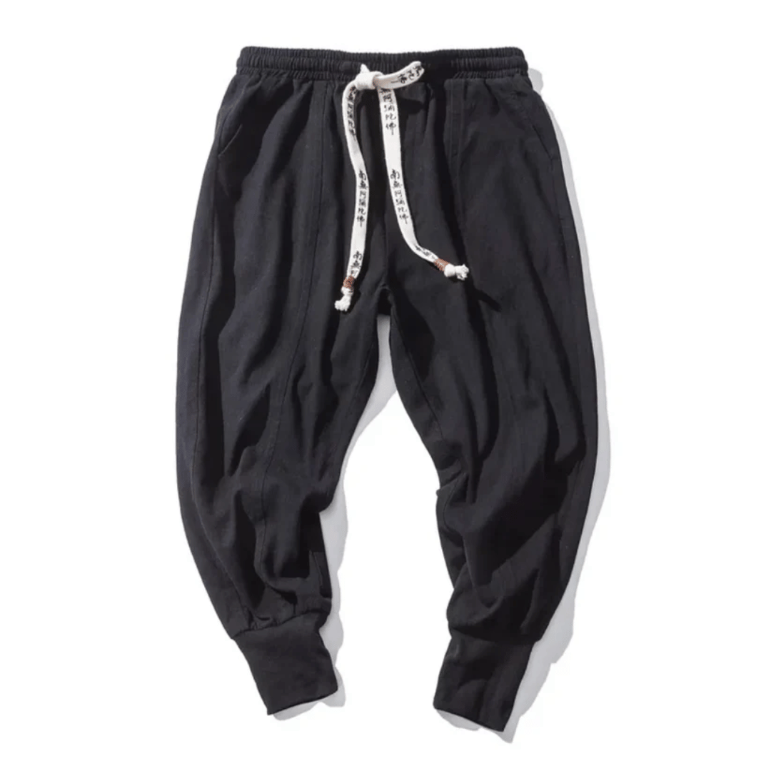 WW Kezno Japanische Baumwollhose: Weite, bequeme Hose im japanischen Stil