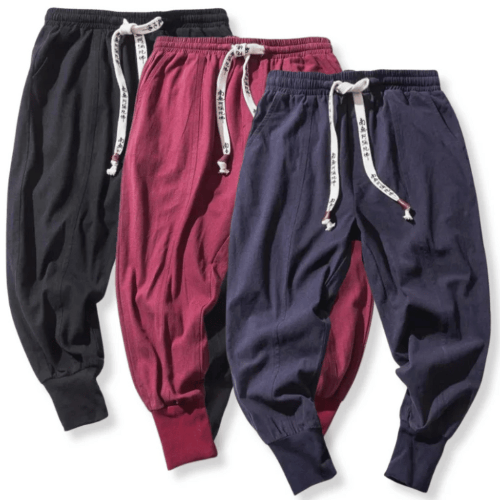 WW Kezno Japanische Baumwollhose: Weite, bequeme Hose im japanischen Stil