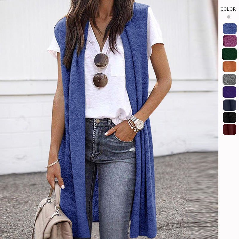 Damen Strickjacke mit langen Seiten: Offener Schnitt & lässiger Style