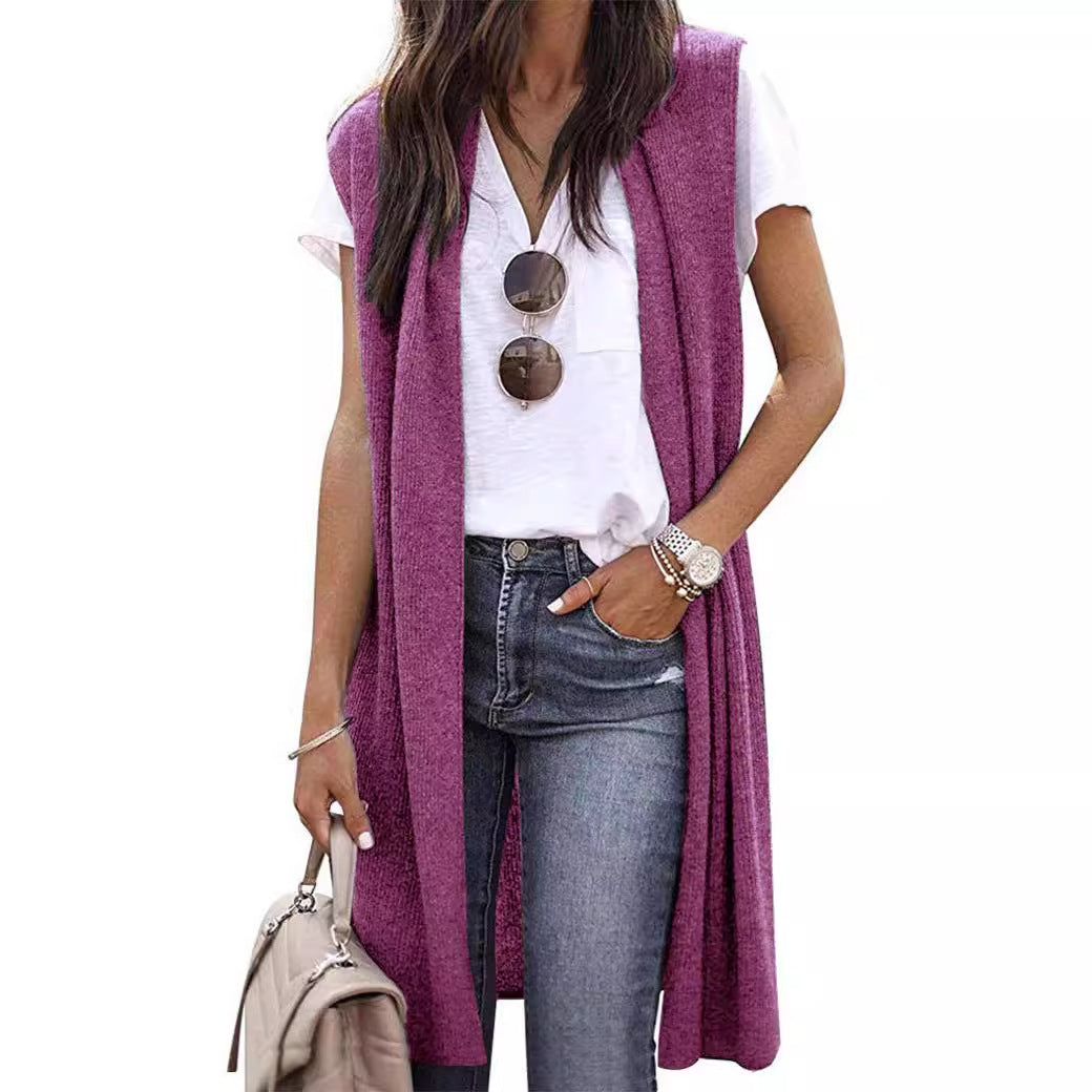 Damen Strickjacke mit langen Seiten: Offener Schnitt & lässiger Style