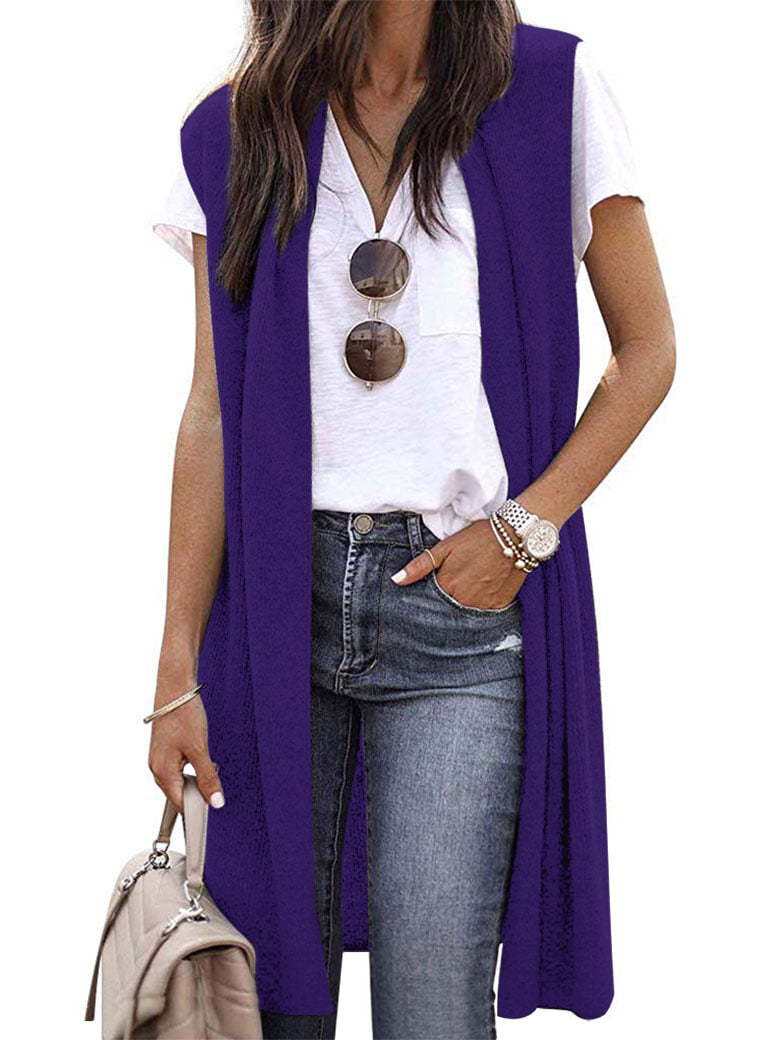 Damen Strickjacke mit langen Seiten: Offener Schnitt & lässiger Style