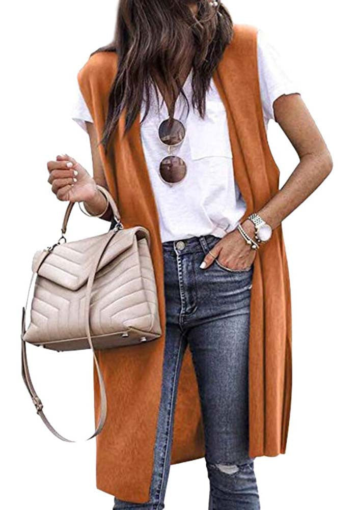 Damen Strickjacke mit langen Seiten: Offener Schnitt & lässiger Style