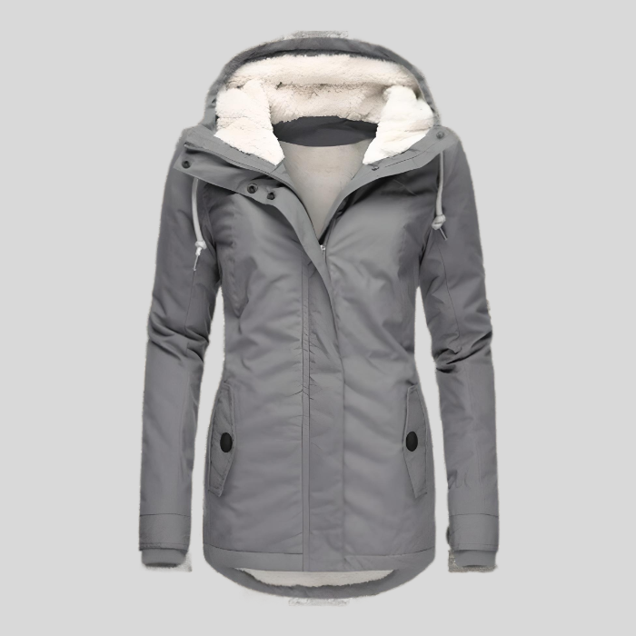 Wasserdichte Winterjacke mit Kapuze und Futter