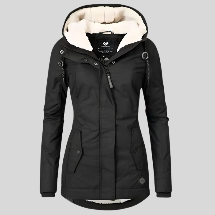 Wasserdichte Winterjacke mit Kapuze und Futter