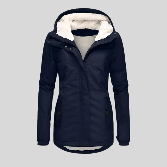 Wasserdichte Winterjacke mit Kapuze und Futter