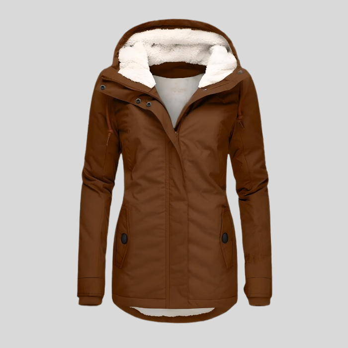 Wasserdichte Winterjacke mit Kapuze und Futter