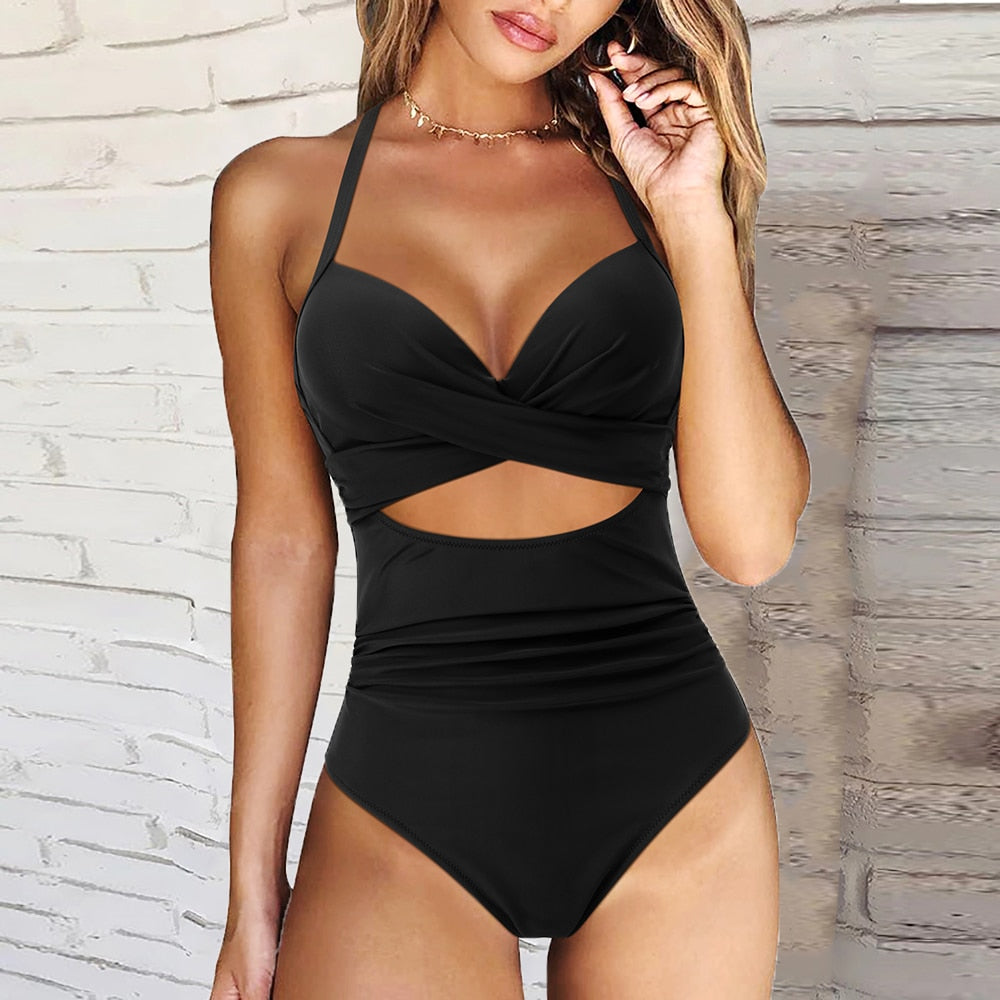 Push-up Badeanzug Hohe Taille: Bauch- und Bruststraffung