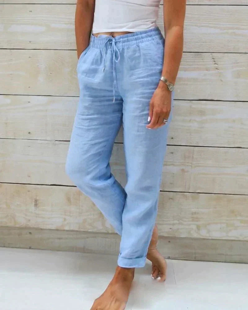 Damen Leinenhose: Elegant & bequem
