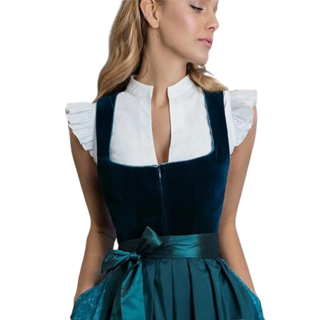 Kurzärmlige Damen-Dirndlbluse