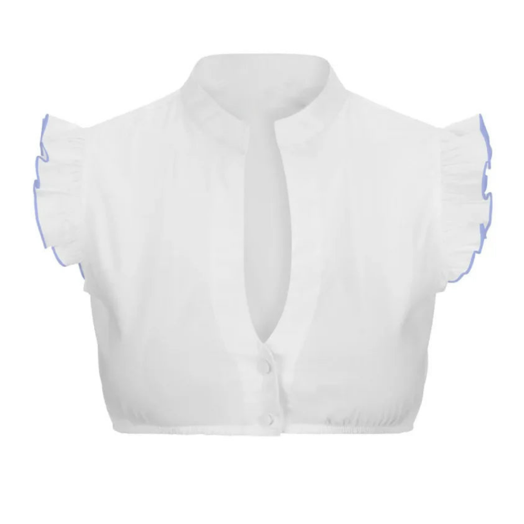 Kurzärmlige Damen-Dirndlbluse