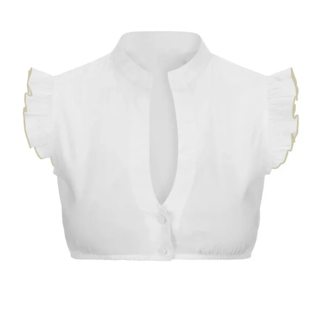 Kurzärmlige Damen-Dirndlbluse