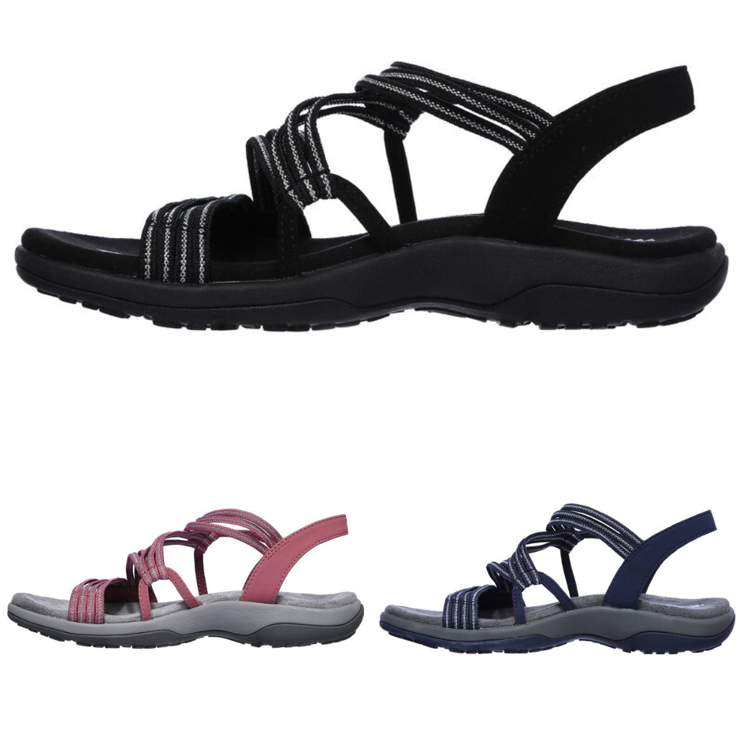 Damensandalen mit Fußgewölbestütze und bequemer Sohle