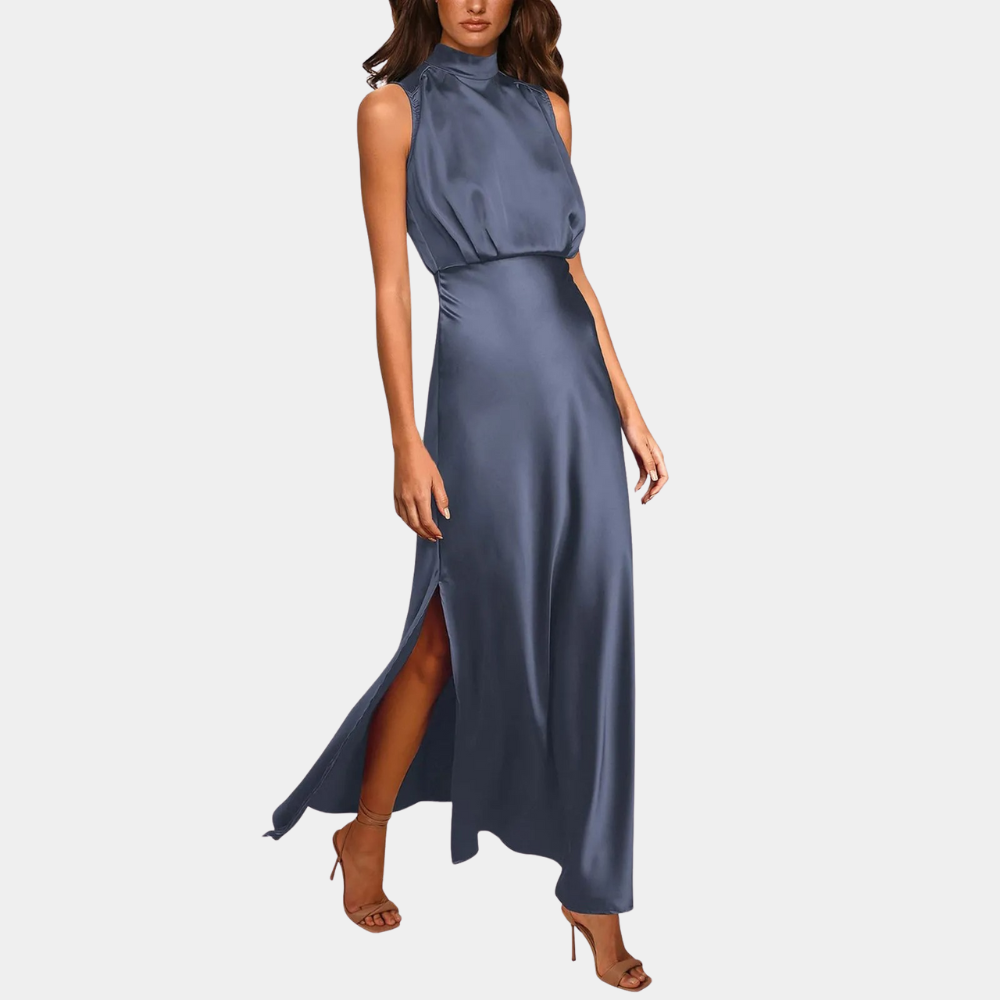 Elegantes Damen Maxikleid mit Schlitz