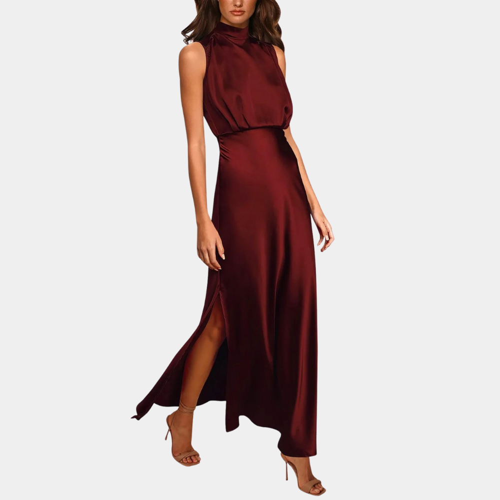 Elegantes Damen Maxikleid mit Schlitz