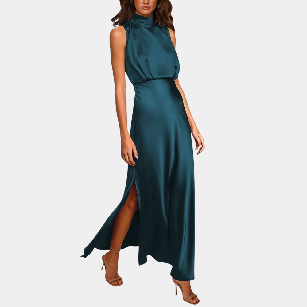 Elegantes Damen Maxikleid mit Schlitz