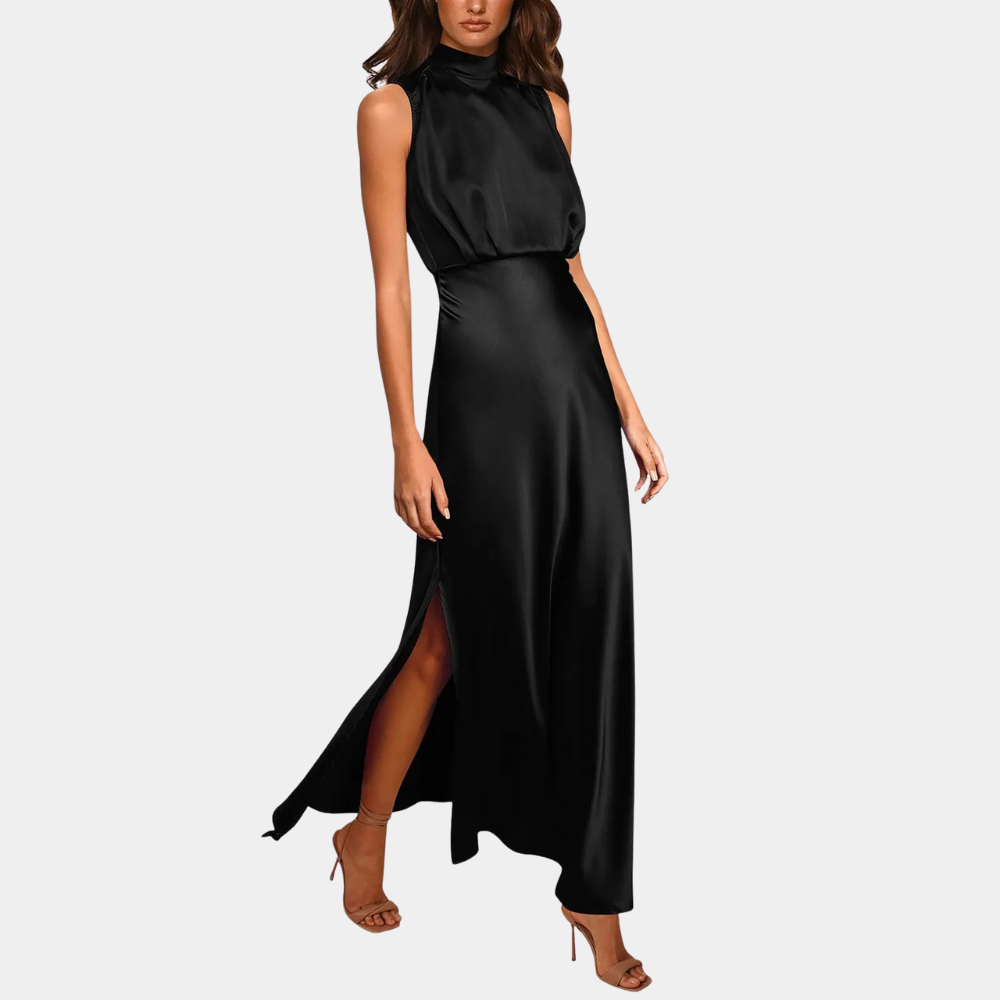 Elegantes Damen Maxikleid mit Schlitz