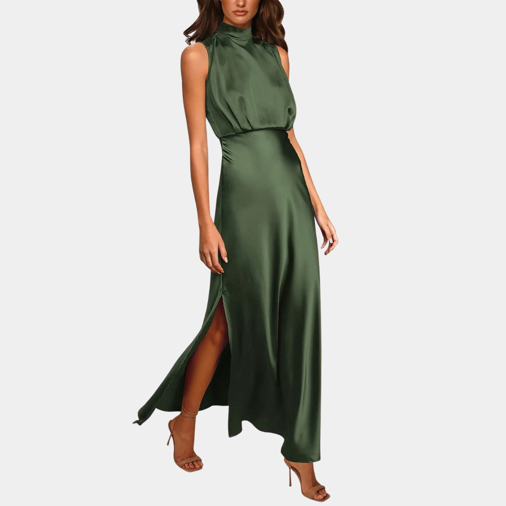 Elegantes Damen Maxikleid mit Schlitz