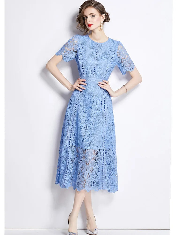Elegantes Spitzenkleid Midi: Vielseitig & bequem