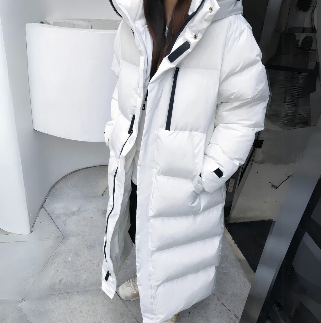 Wasser- und winddichte Damen Winterjacke Lang