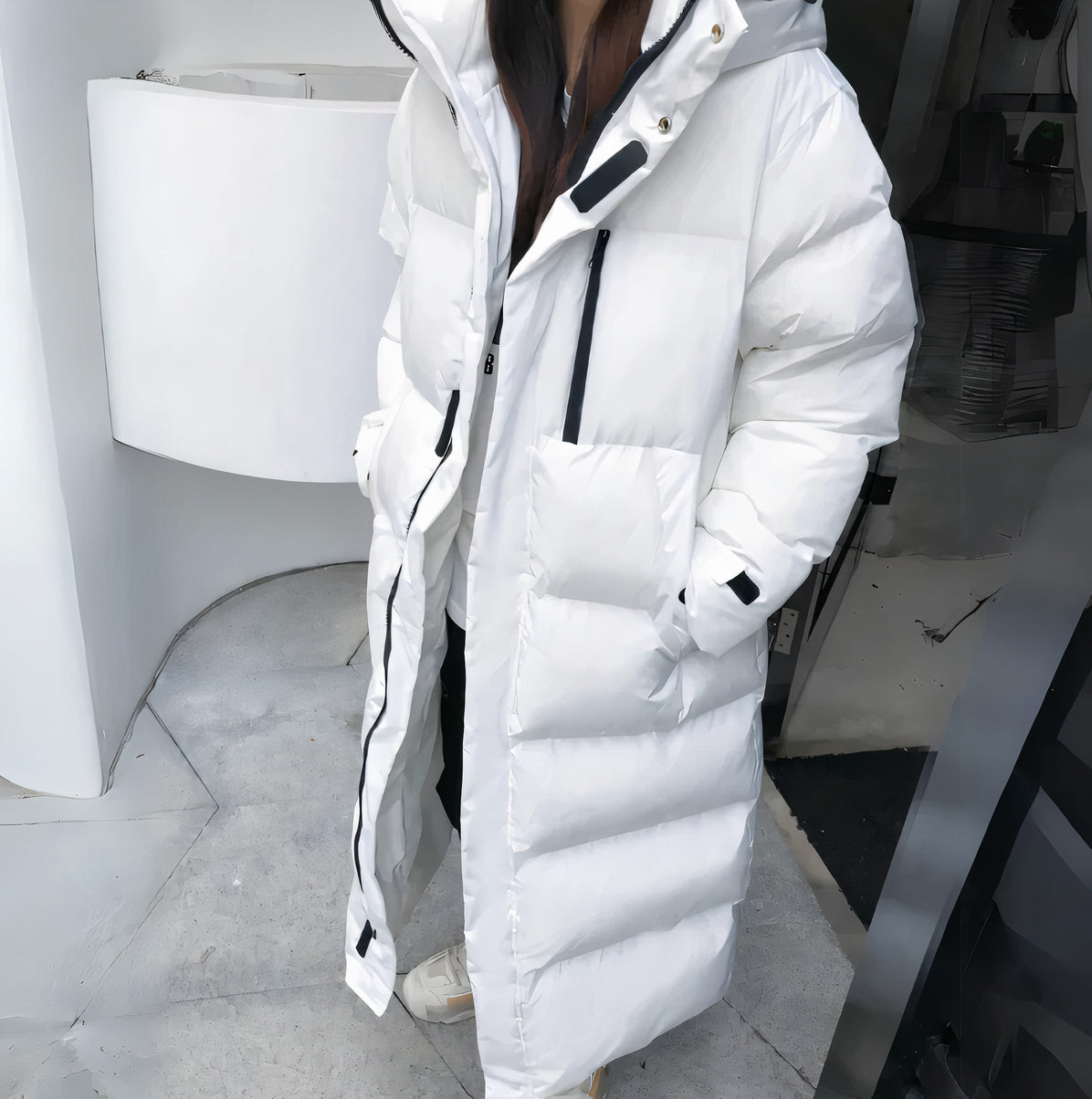 Wasser- und winddichte Damen Winterjacke Lang