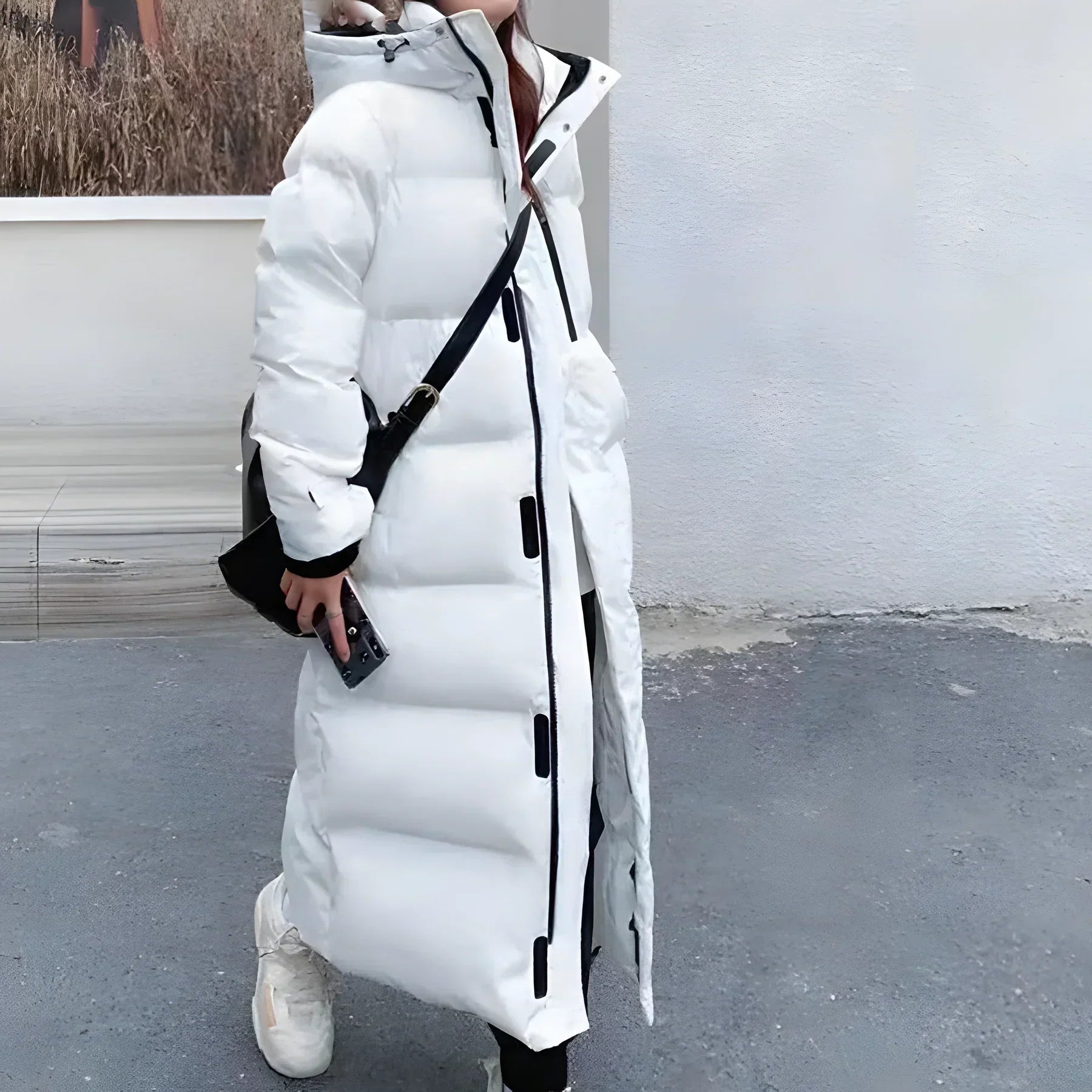 Wasser- und winddichte Damen Winterjacke Lang