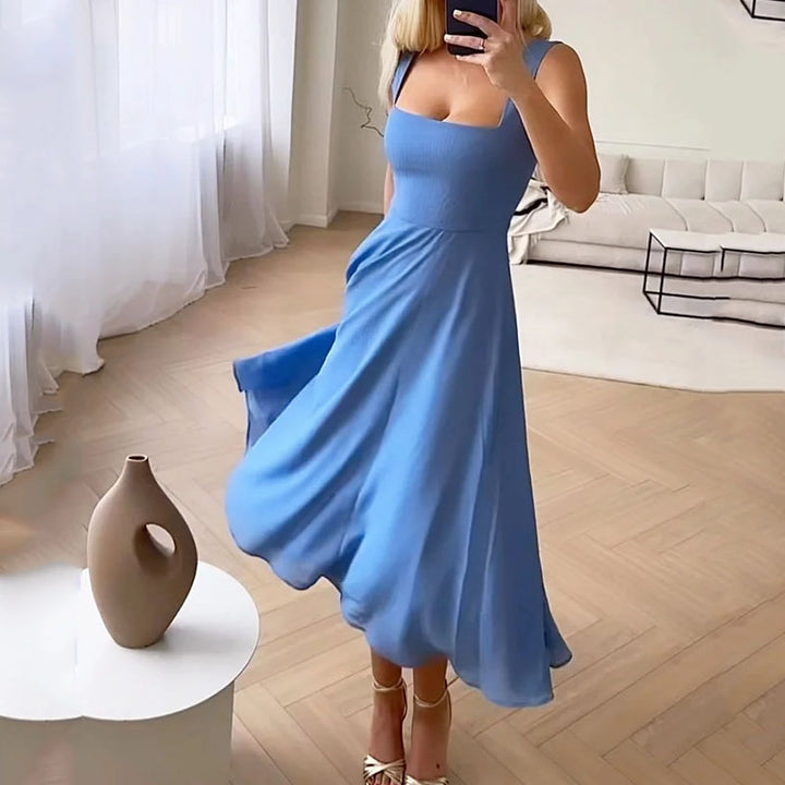 Elegantes Damen-Etuikleid ärmellos einfarbig
