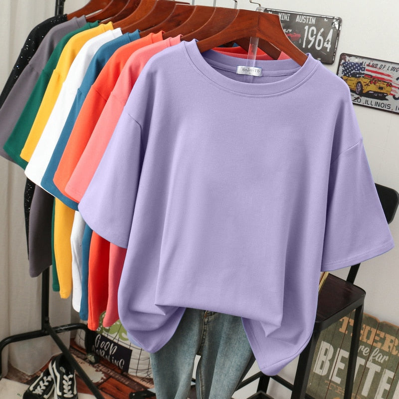 Damen Plus-Size T-Shirt aus Baumwolle