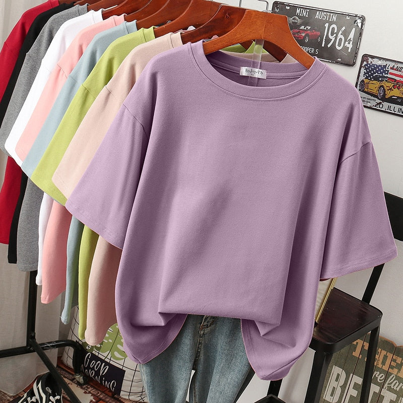 Damen Plus-Size T-Shirt aus Baumwolle