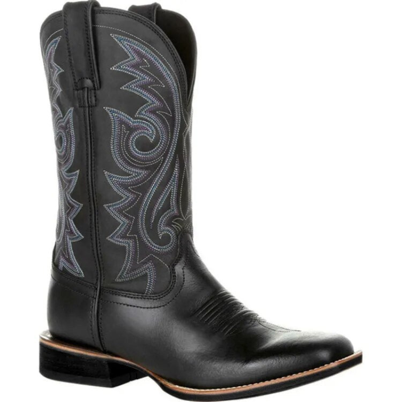 Herren Schwarze Western Cowboystiefel - Zeitloses Design & Komfort