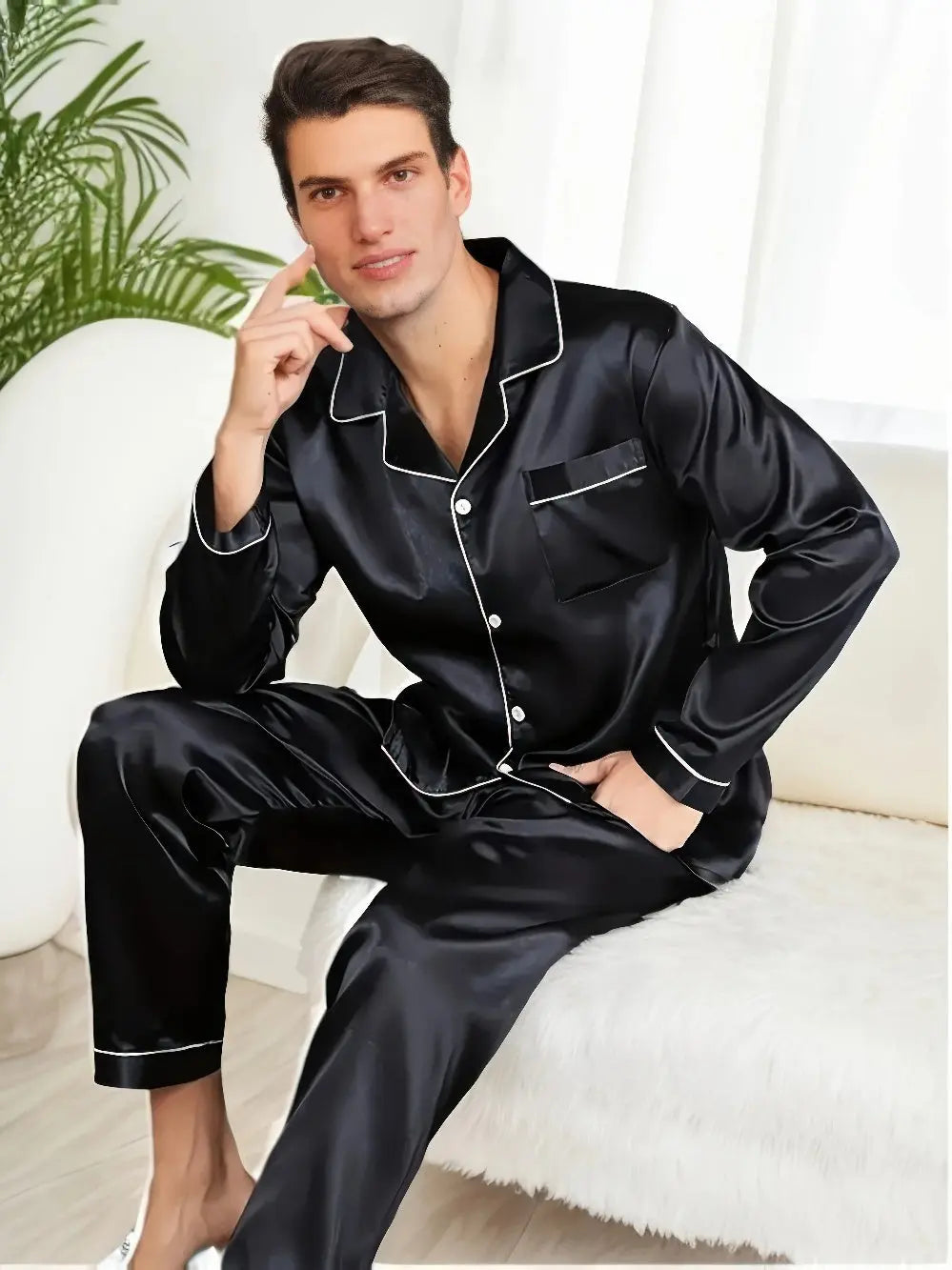 Seiden-Satin Pyjama Set