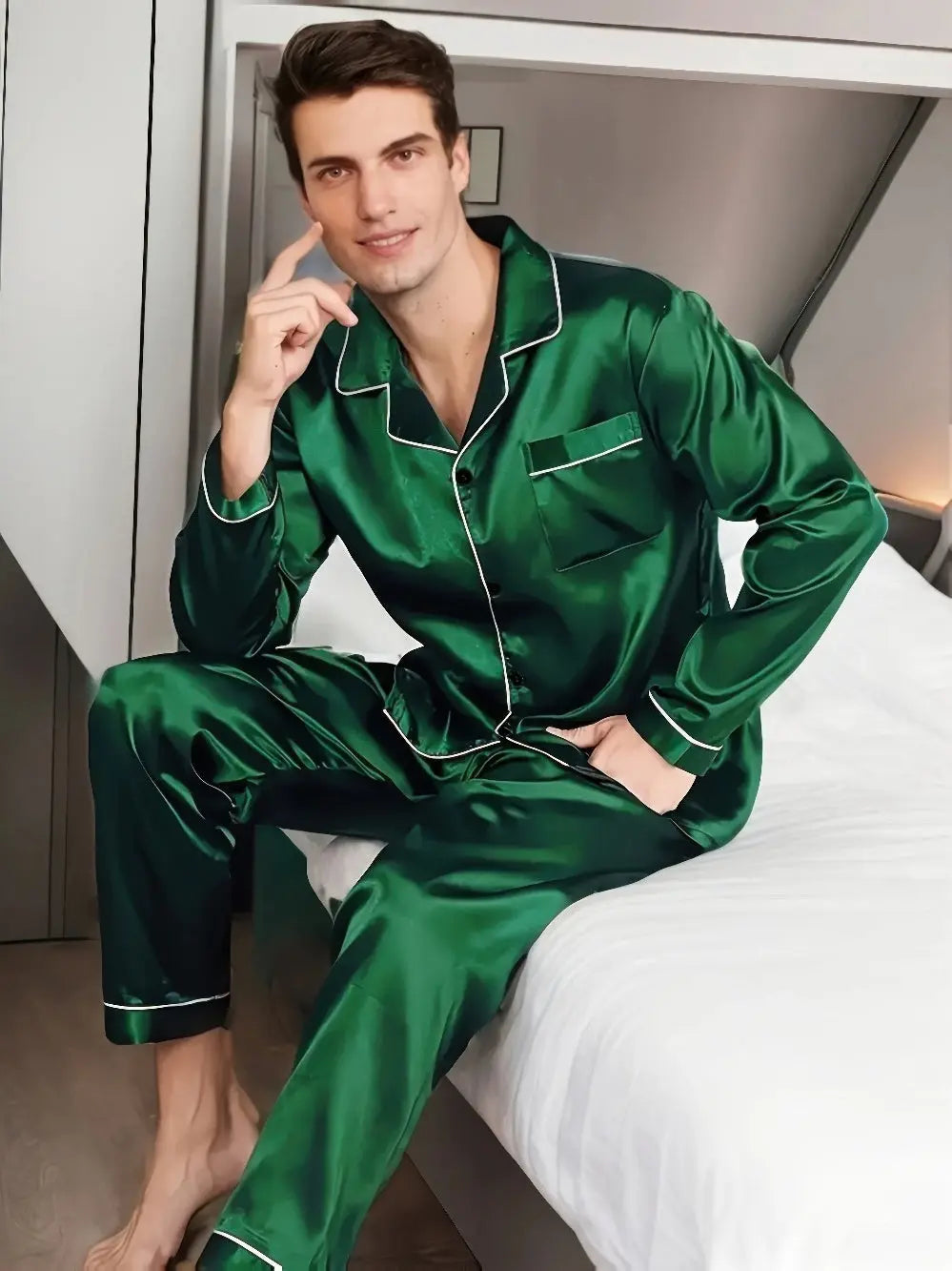 Seiden-Satin Pyjama Set