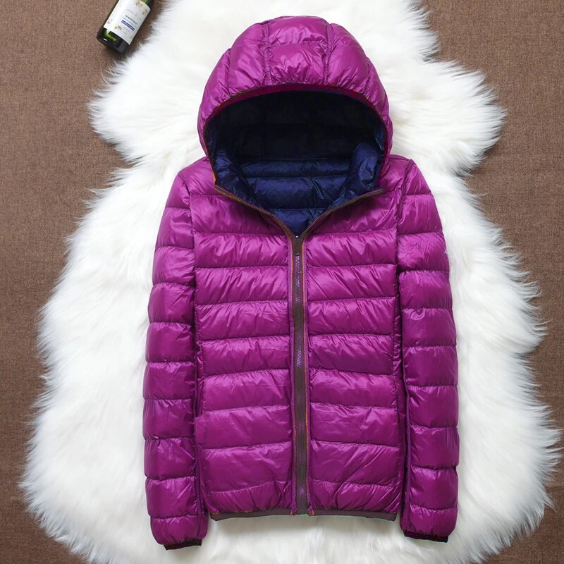 Wende-Daunenjacke: Leichte, warme & figurbetonte Winterjacke