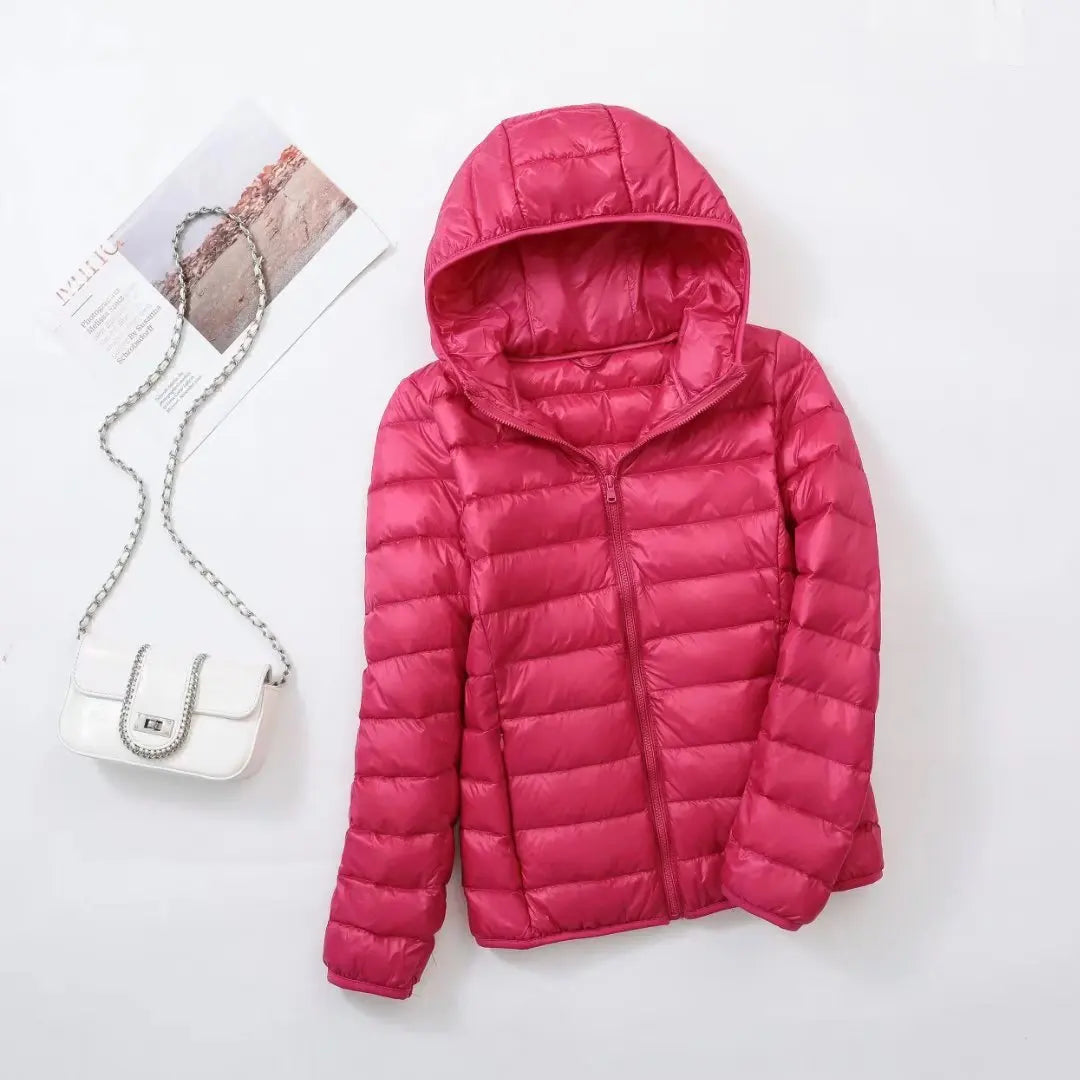 Wende-Daunenjacke: Leichte, warme & figurbetonte Winterjacke