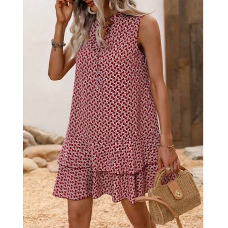Boho-Midi-Kleid mit Wickelausschnitt