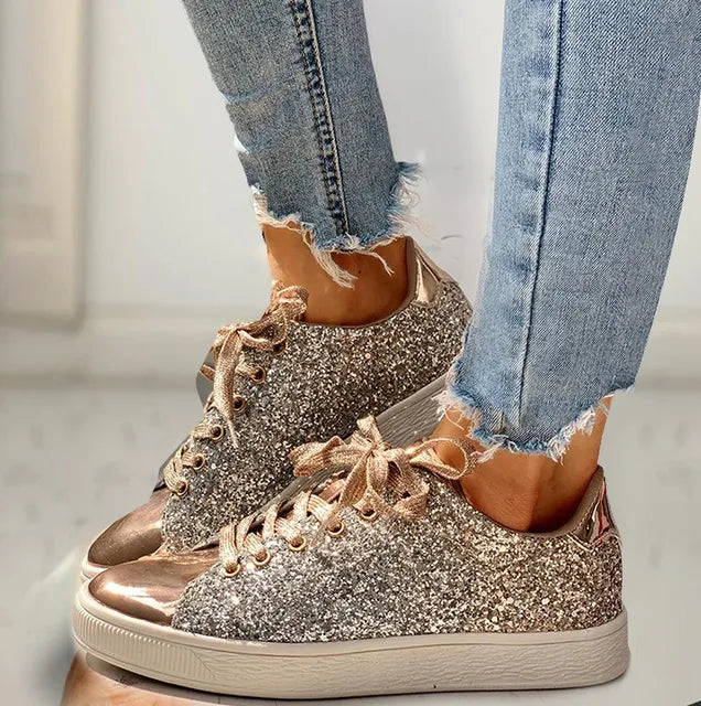 Luxuriöse Glitzer-Damenschuhe: Elegant & bequem