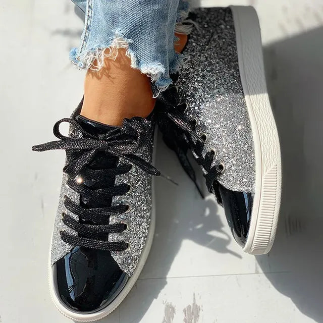 Luxuriöse Glitzer-Damenschuhe: Elegant & bequem