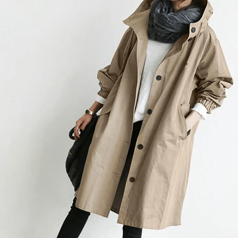 Wasserdichte Kapuzenjacke: Elegant & Vielseitig
