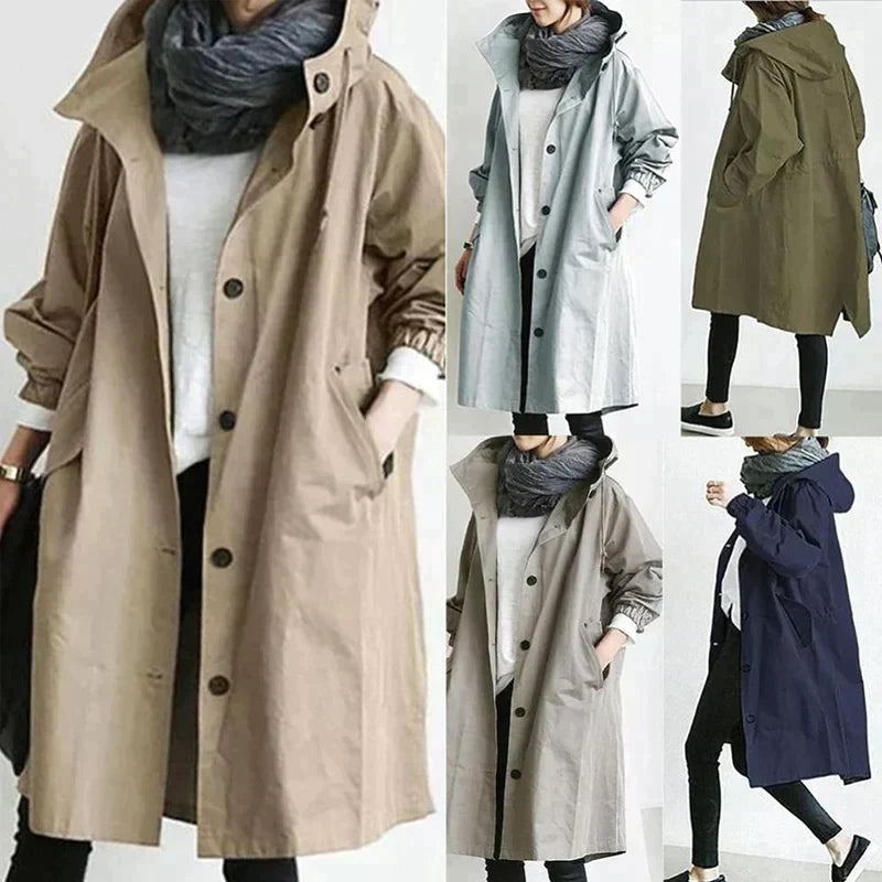 Wasserdichte Kapuzenjacke: Elegant & Vielseitig