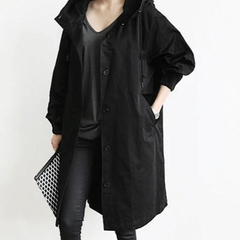 Wasserdichte Kapuzenjacke: Elegant & Vielseitig