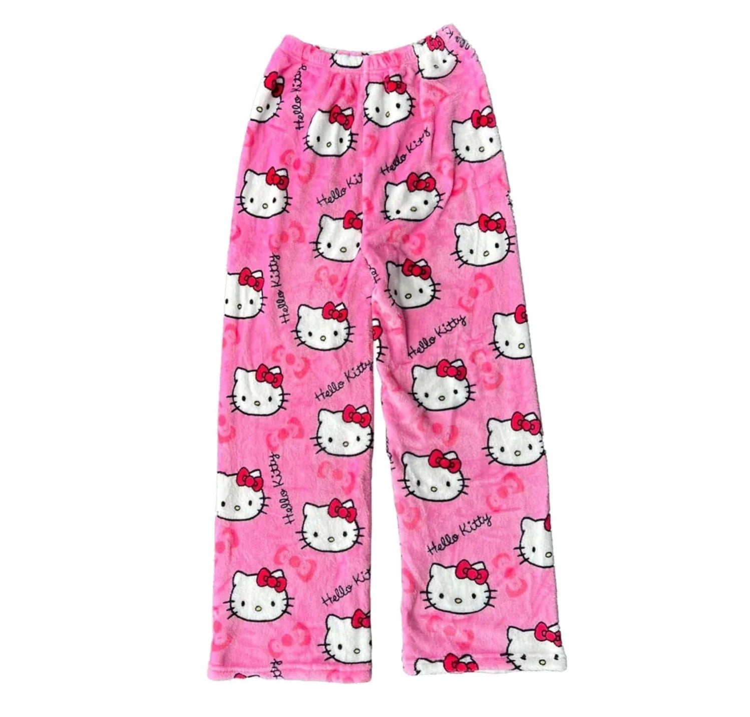 Kuschelige Katzenmuster Fleece-Hose