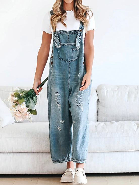 Damen Denim Overall: Locker, bequem & stilvoll