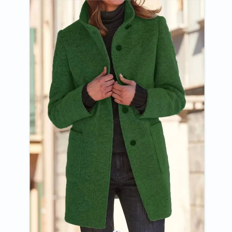 Eleganter Damen Wollmantel