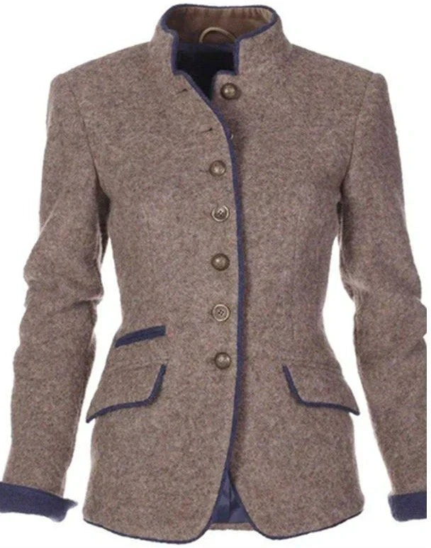 Hochwertiger Wollblazer mit Knopfverschluss