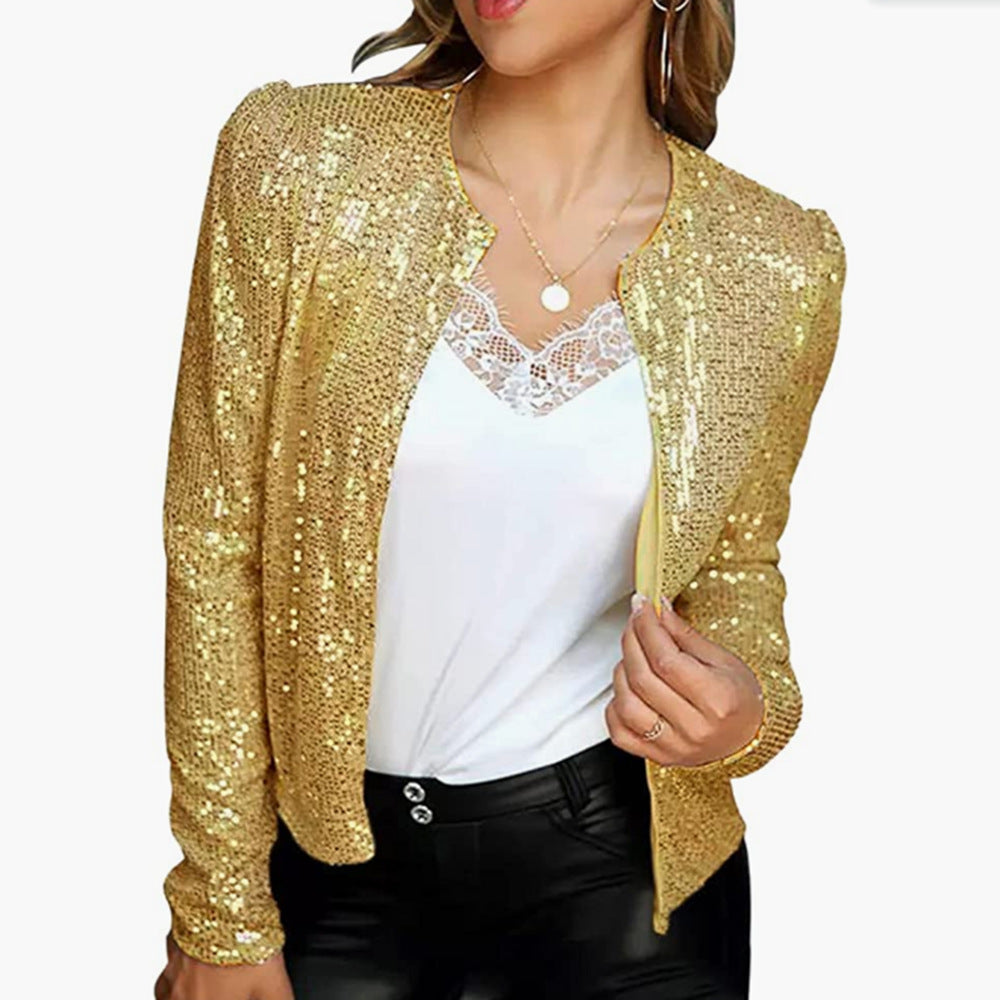 Damen Glitzer-Strickjacke