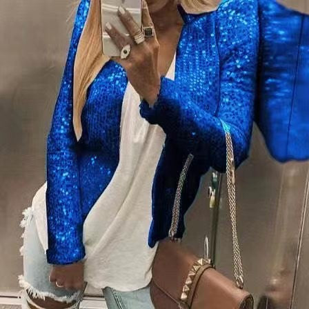 Damen Glitzer-Strickjacke