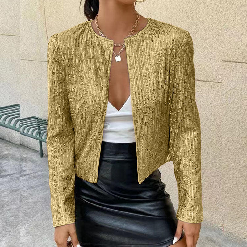 Damen Glitzer-Strickjacke